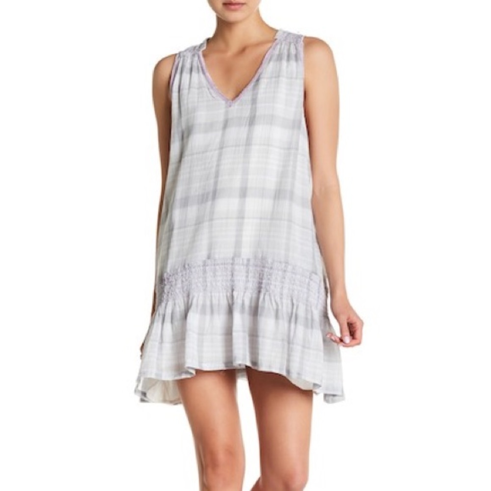 NWT Free People plaid mini dress - Picture 1 of 6